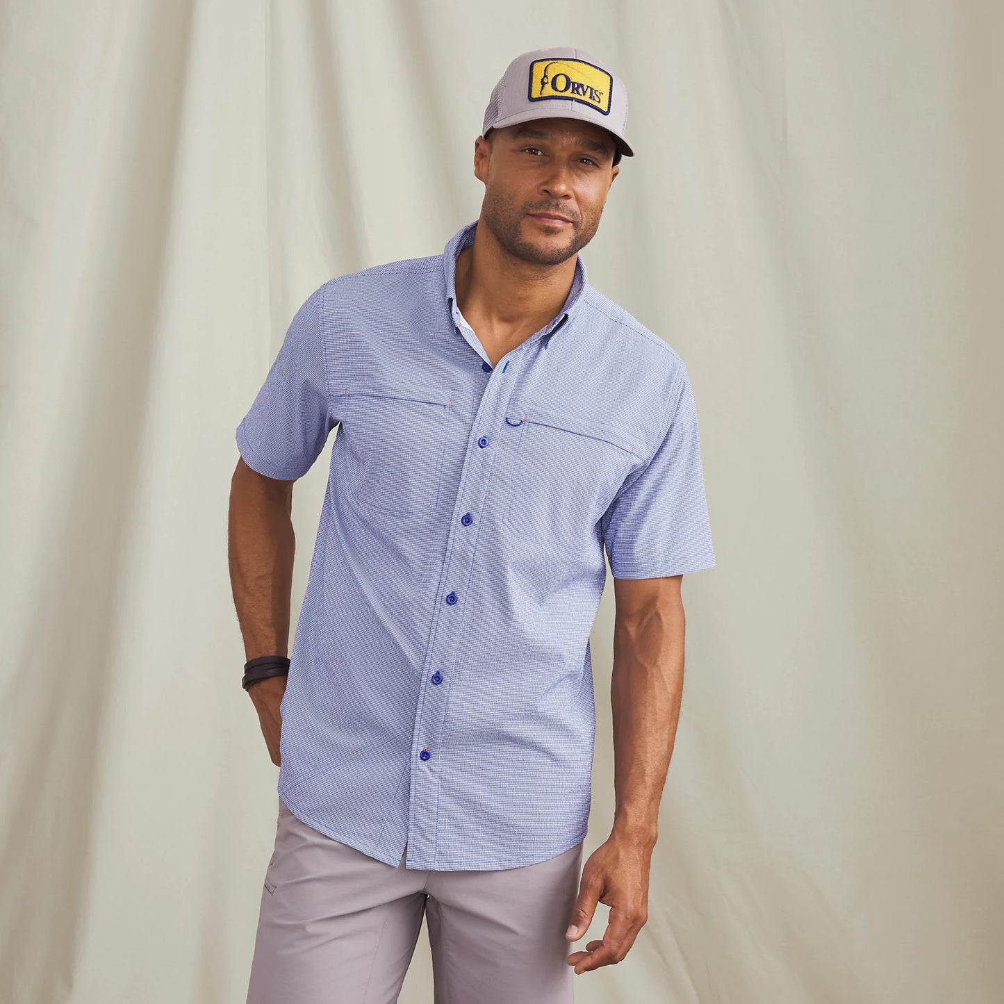 Orvis | Open Air Caster SS Shirt, Ultramarine & White