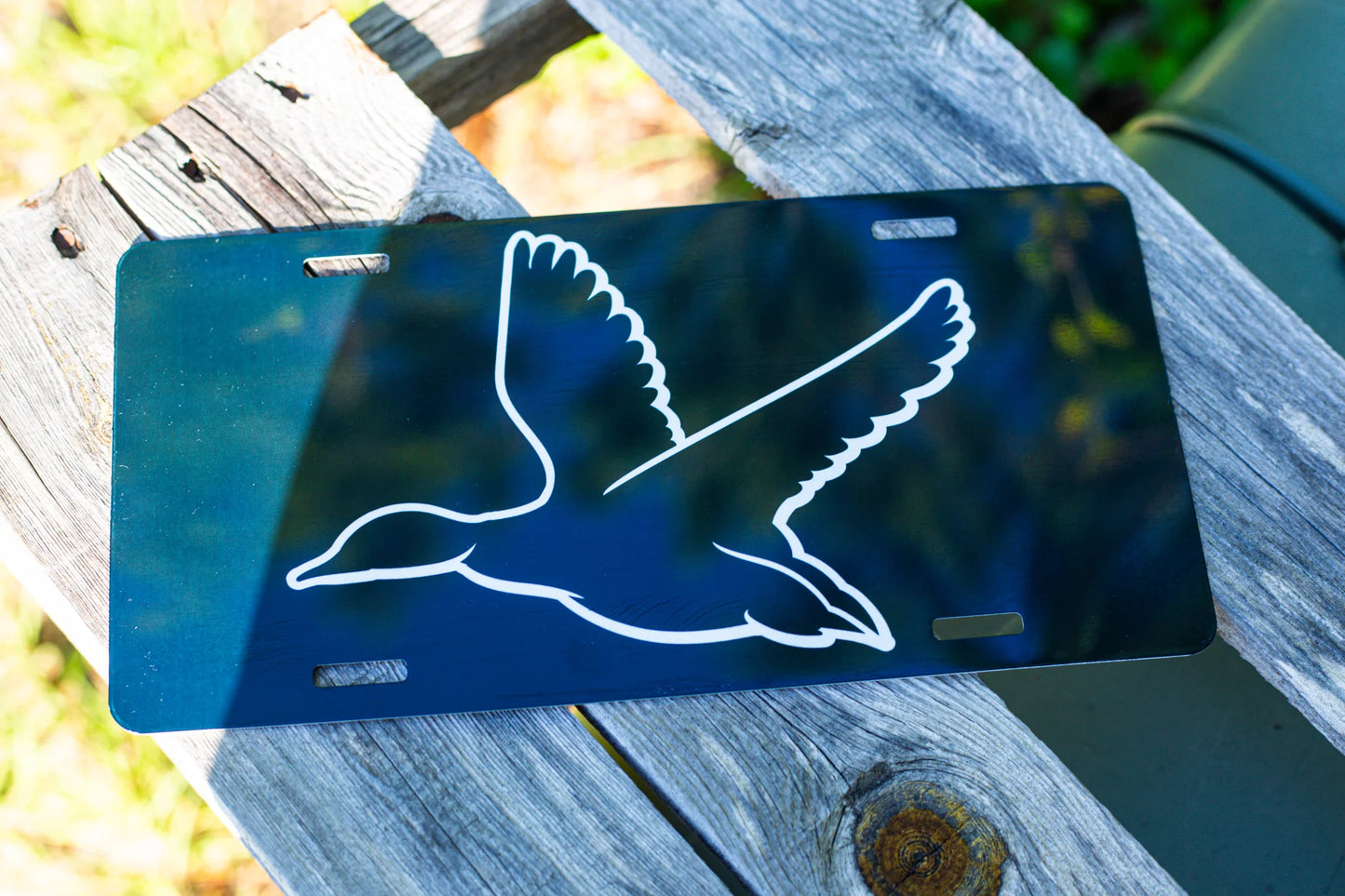 Black Mallard Truck Tag