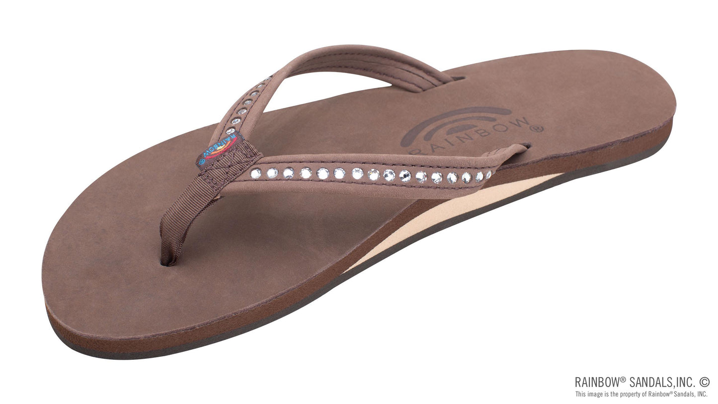 Rainbow Sandals | Women's Crystal Collection - Single Layer Leather