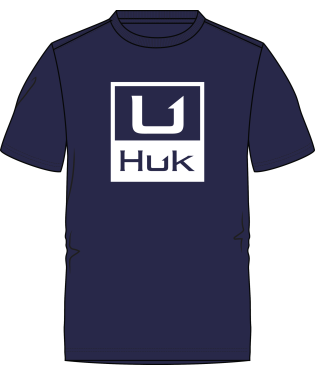 Huk | Stacked Logo Tee, Naval Academy