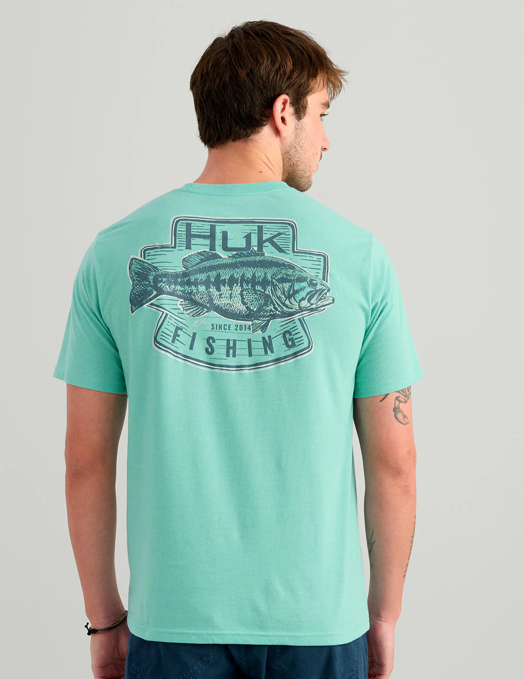 Huk | KC Plaque Tee, Marine Blue