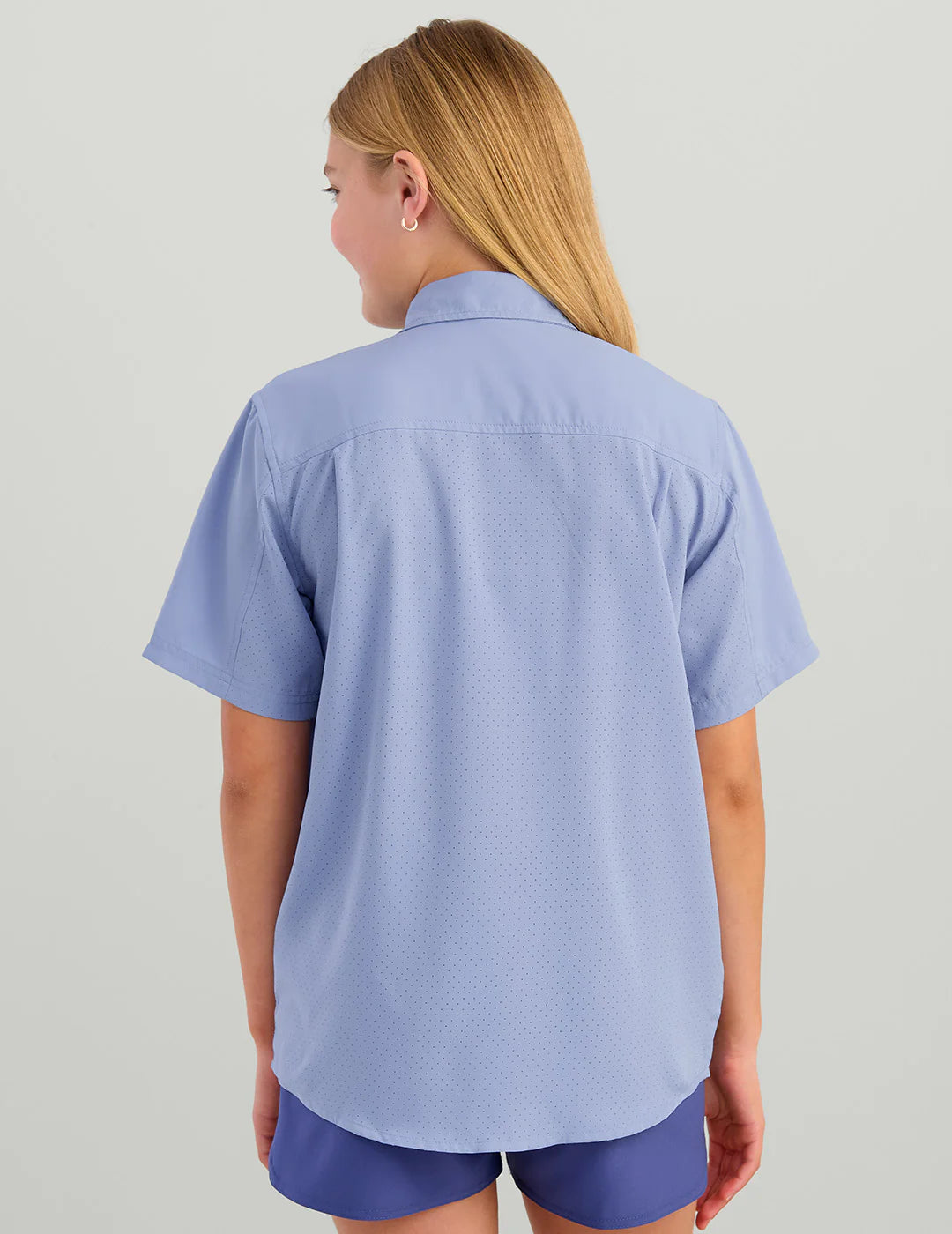 Huk | Youth - Tide Point Button Down, Lightening Sky