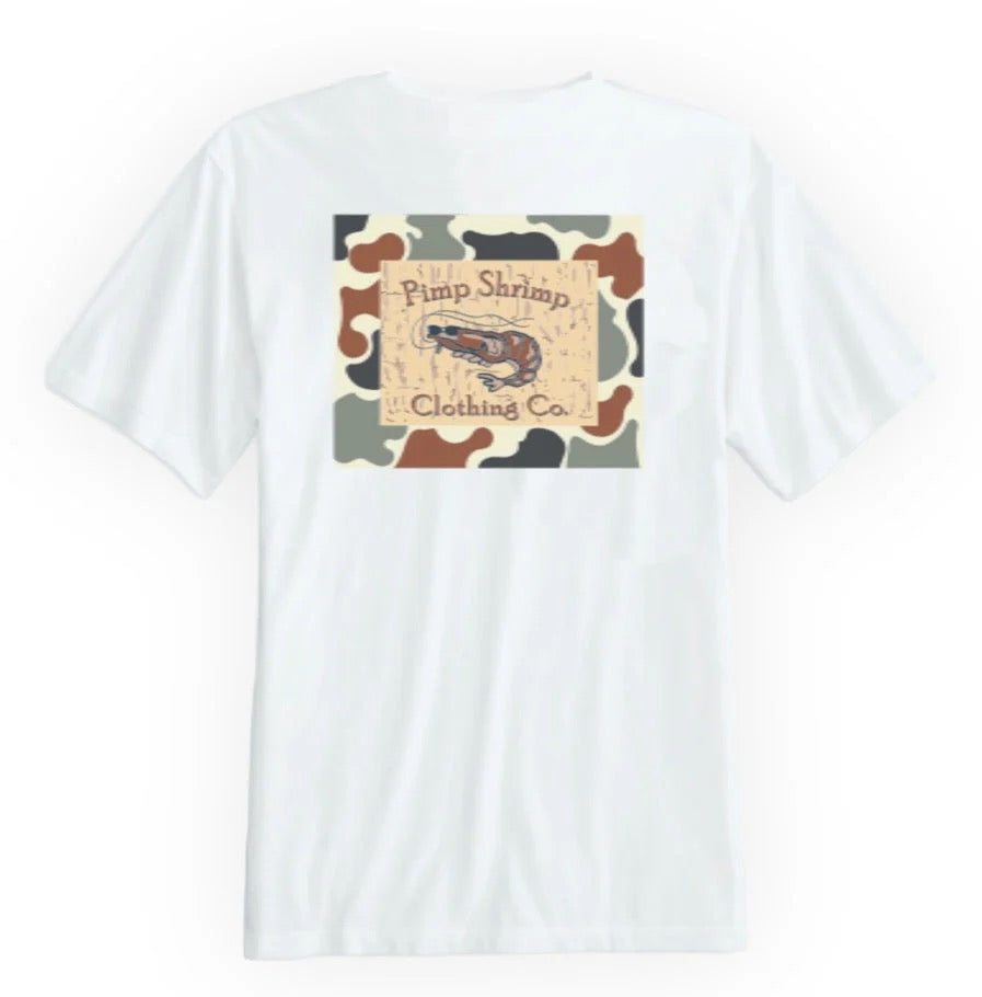Pimp Shrimp | Camo-Back Short Sleeve Tee