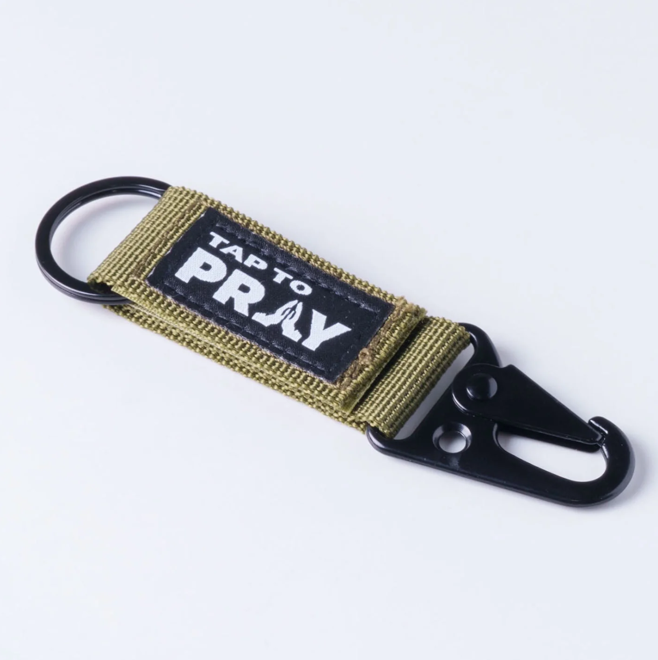 Tap to Pray-Tactical Carabiner Keychain-Green