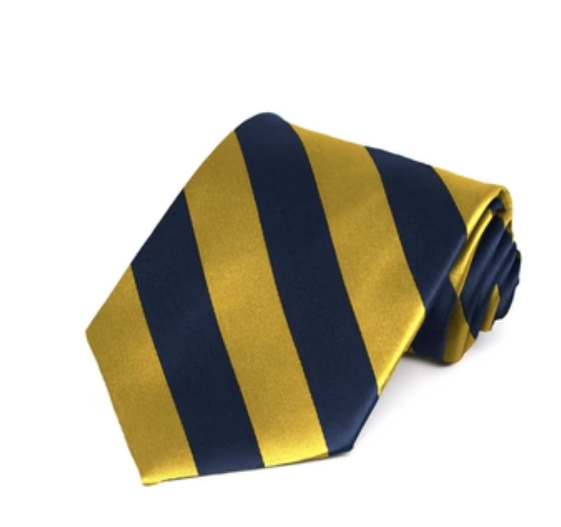 Game Day Tie- Navy and Gold
