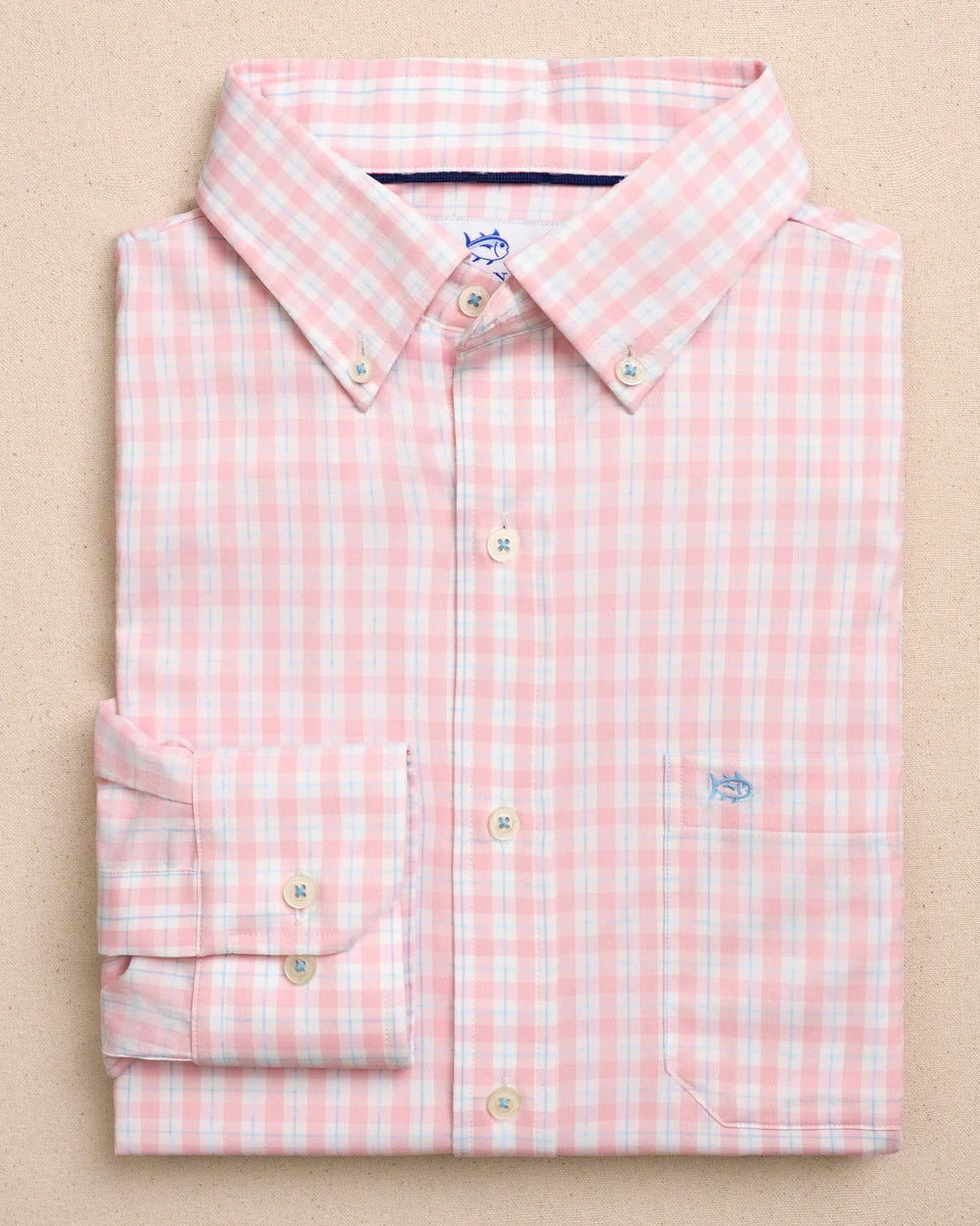 Southern Tide | Plaid Sport Shirt - Orchid Pink