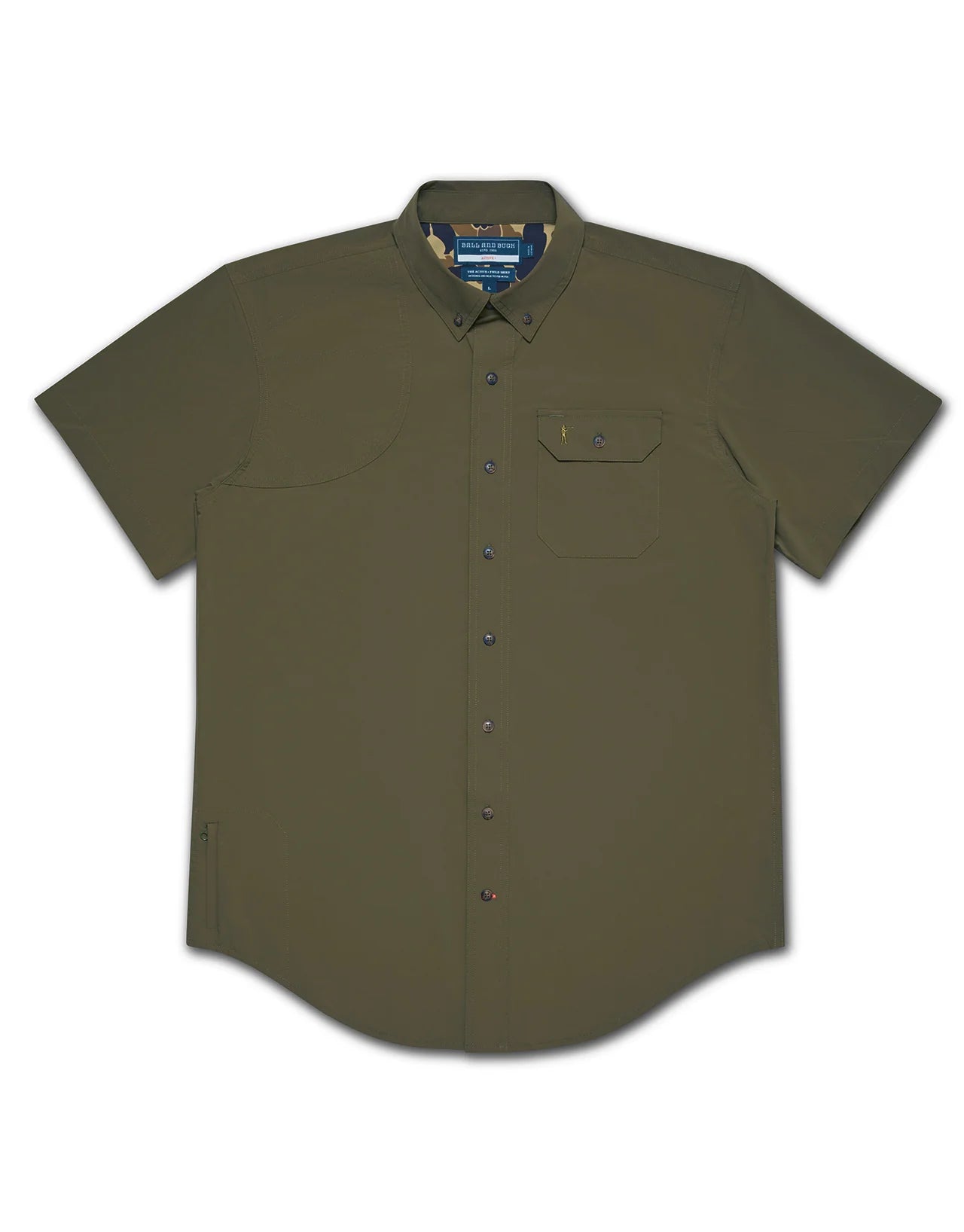 Ball + Buck | Active Field Shirt, Short Sleeve Olive Green
