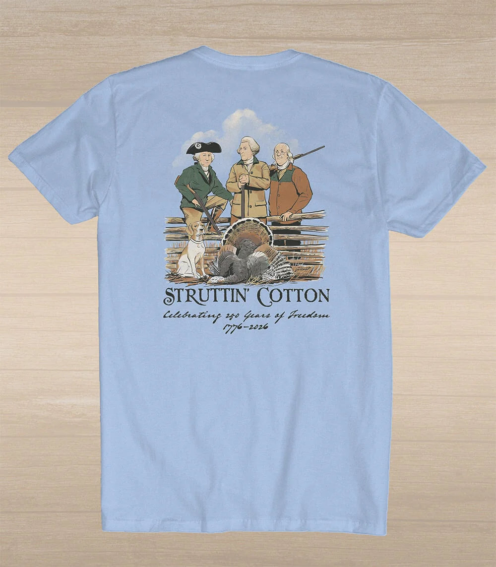 Struttin' Cotton | 250 Years of Freedom Tee, Blue Sky