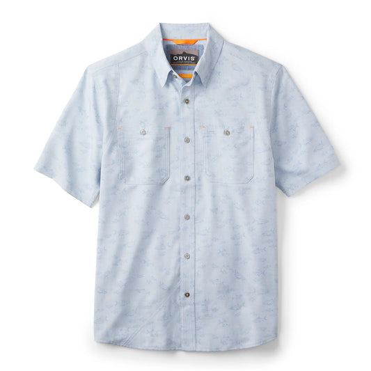 Orvis | Performance Work Shirt | Blue Fish Print
