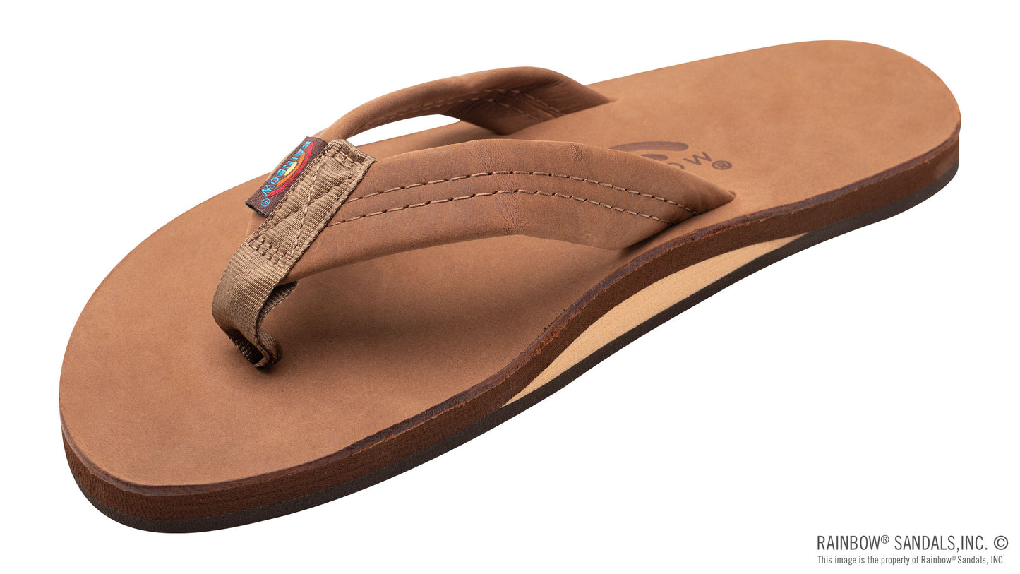 Rainbow Sandals | Men's Single Layer Premier Leather 1" Strap