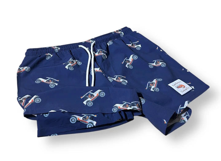 Pimp Shrimp | Swim Shorts, Navy Off-Road