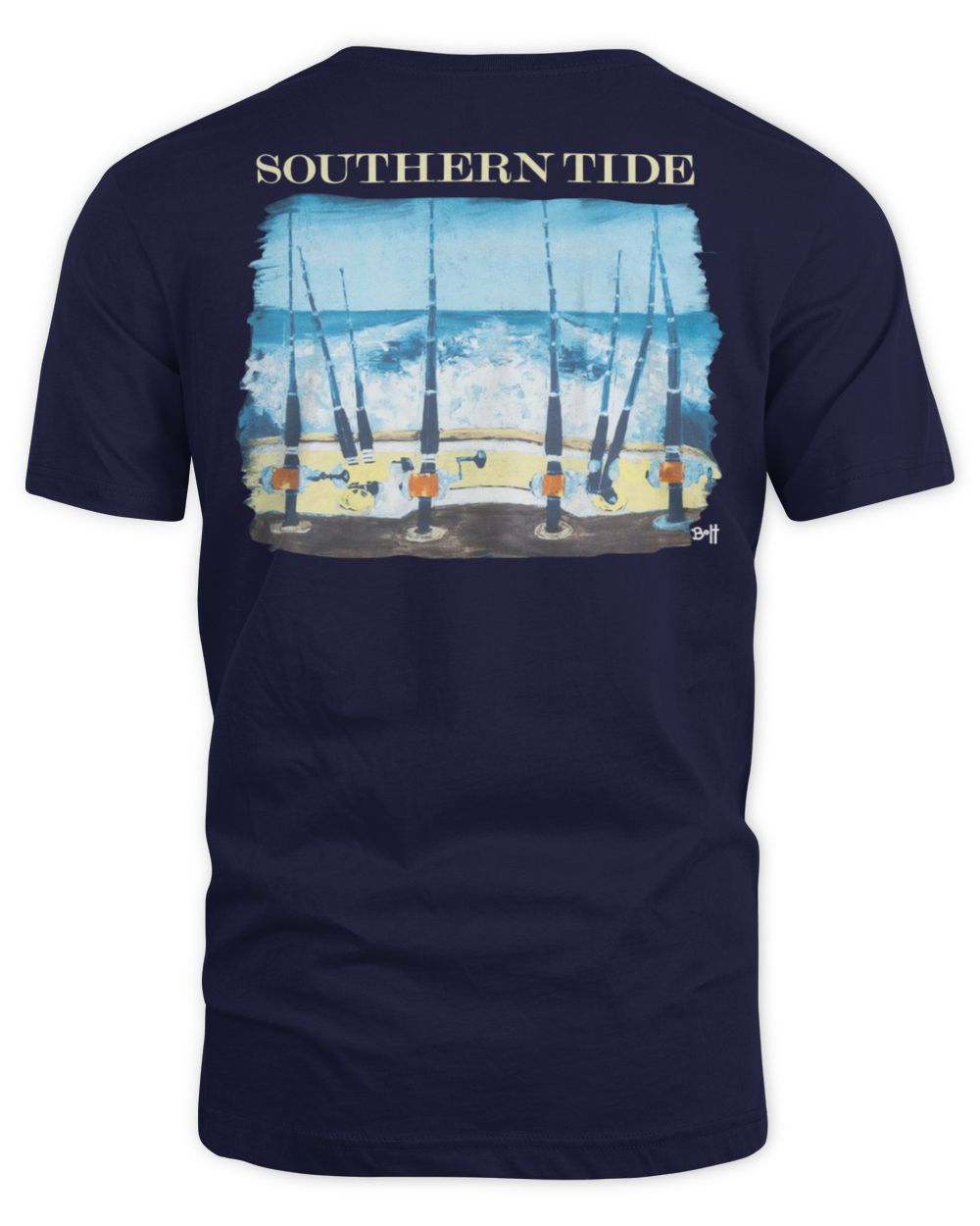Southern Tide | Fishing Lines Tee - Navy