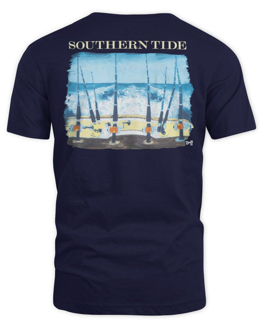 Southern Tide | Fishing Lines Tee - Navy
