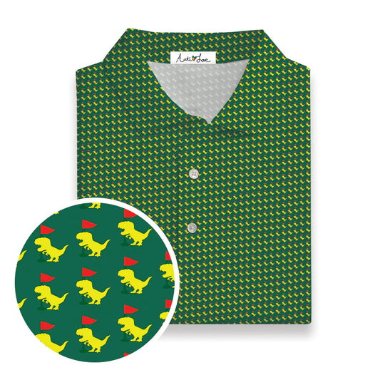 AutiLove Polo | Green & Yellow T-Rex