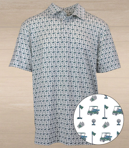 Struttin' Cotton | Cart Patch Only Polo, White