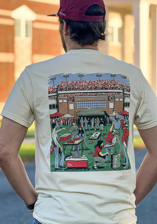 Dirty Marsh | Stadium Tailgate Tee, Ivory
