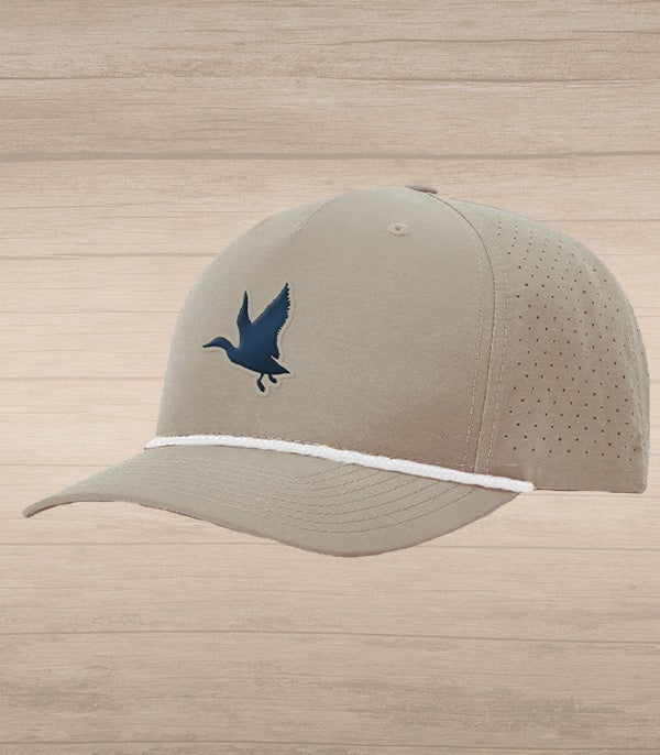 Struttin' Cotton | Flying Duck on Grey w/ White Rope Hat