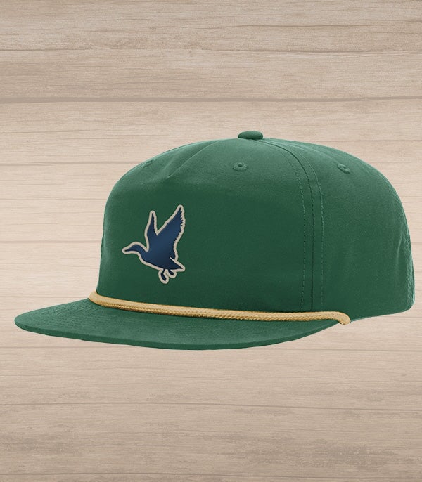Struttin' Cotton | Flying Duck on Mallard Green w/ Tan Rope Hat
