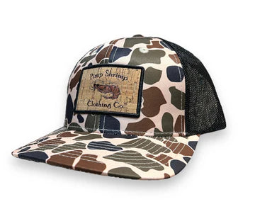 Pimp Shimp | Old School Camo Trucker Hat