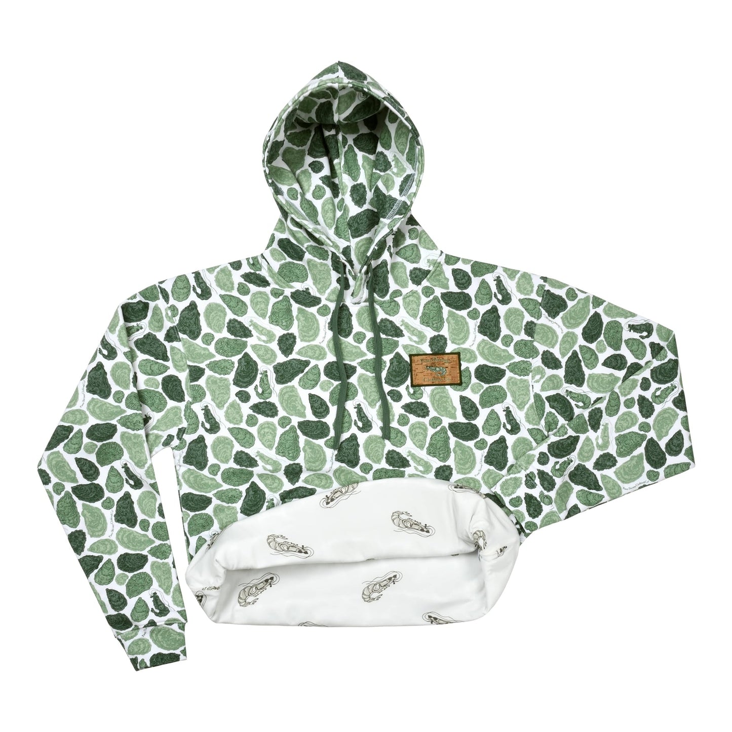 Pimp Shrimp | Green Oyster Camo Hoodie