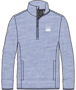 Huk | Coldfront Performance Quarter Zip, Lightning Sky Heather