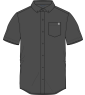 Huk | Kona Solid Short Sleeve, Volcanic Ash