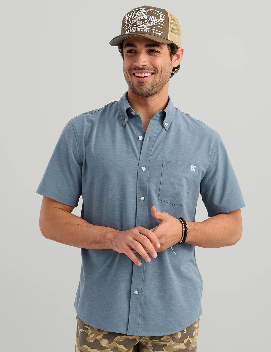 Huk | Kona Button Down, Stormy Blue