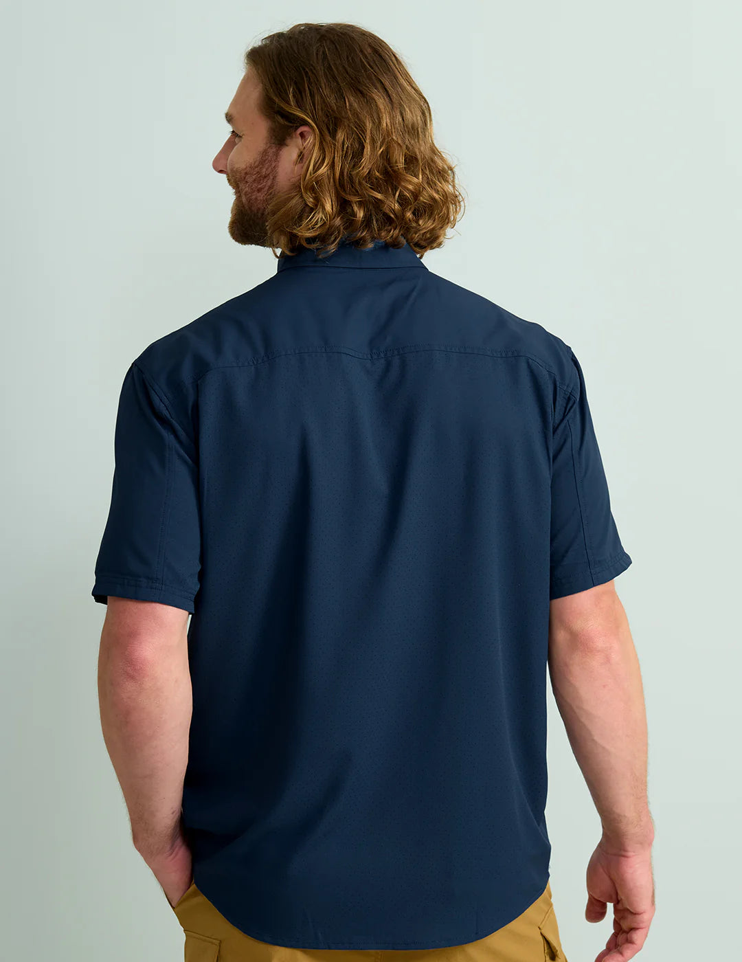 Huk | Tide Point Short Sleeve Button Down, Naval Academy