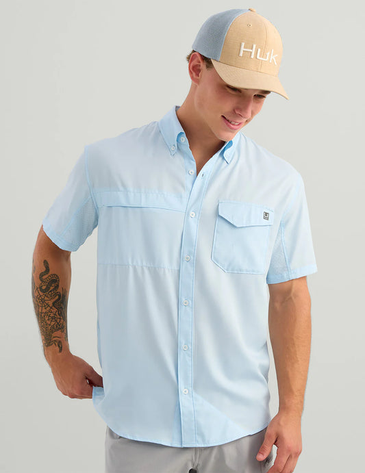Huk | Tide Point Button Down, Coastal Drift