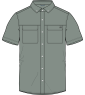Huk | Next Level Short Sleeve Shirt, Fog Green
