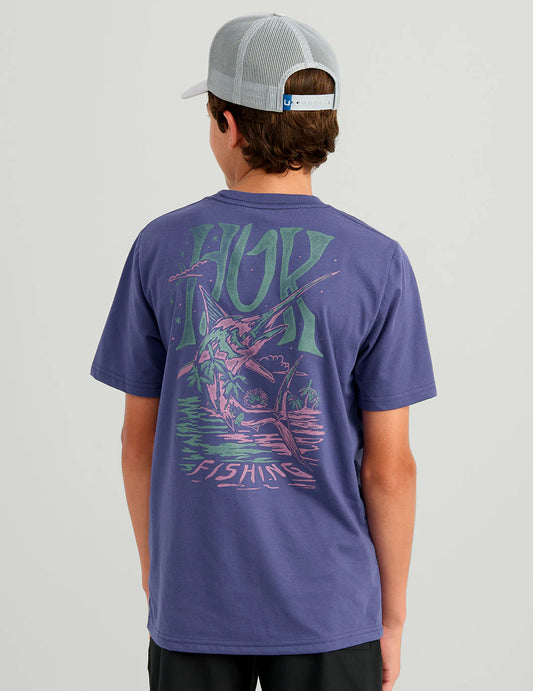 Huk | Youth - Night Sword Tee, Skipper Blue