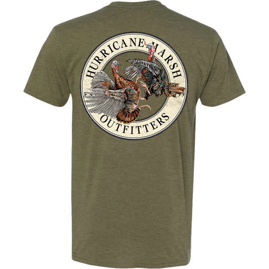 Hurricane Marsh | Turkeys Fighting Tee, Olive