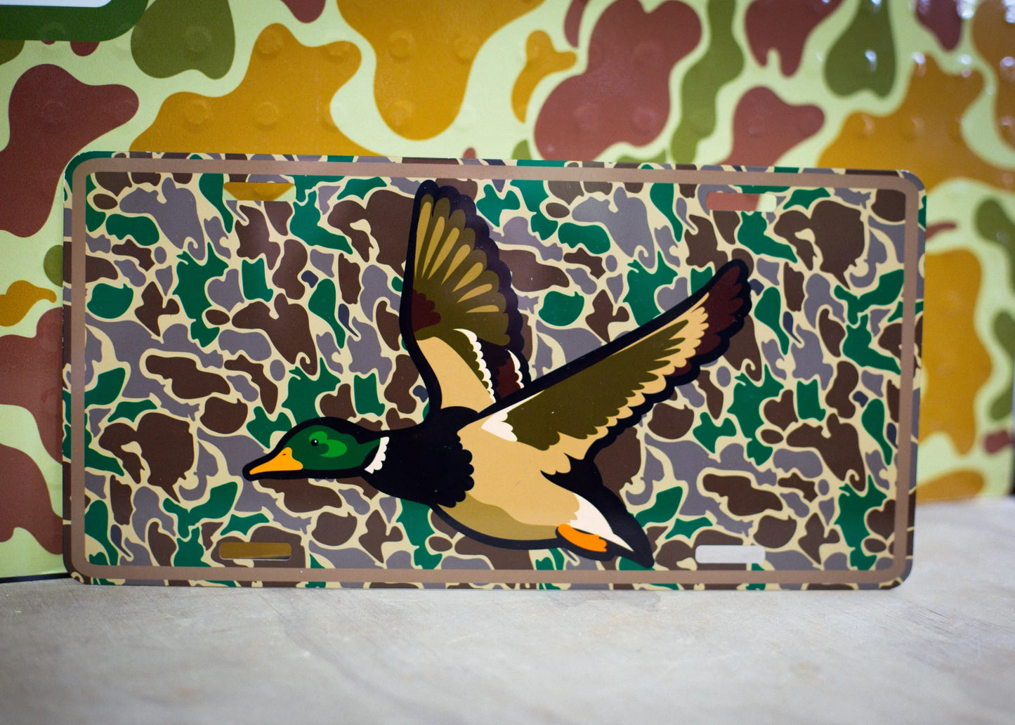 Camo Mallard Truck Tag