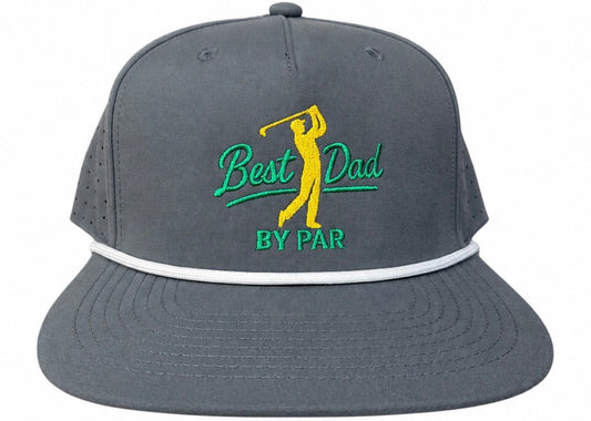Best Dad By Par Hat In Charcoal