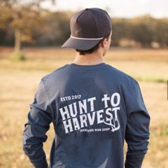 Hunt to Harvest| Retro Navy Long Sleeve