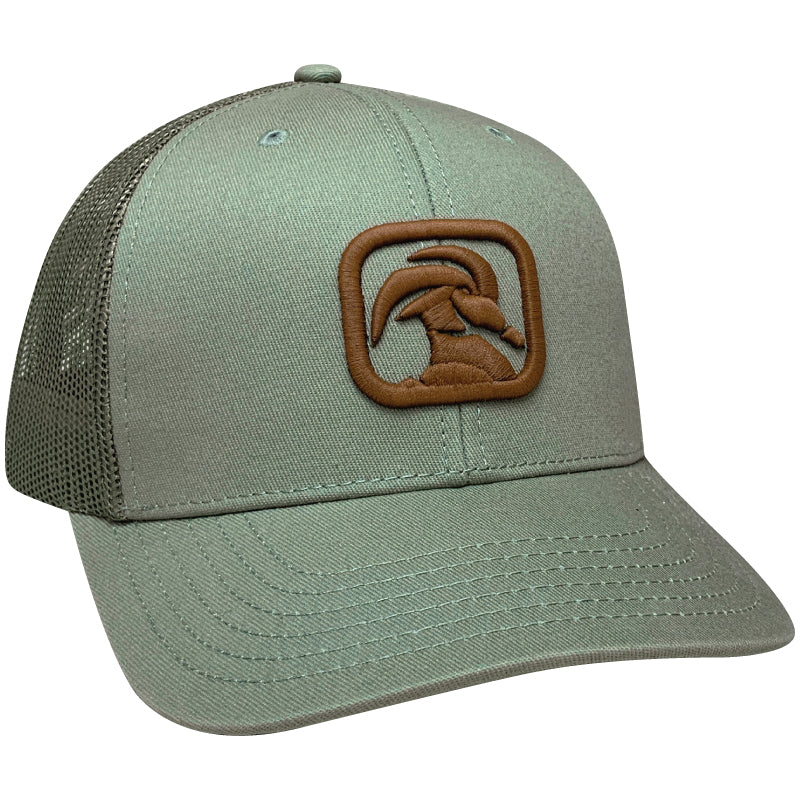 Kings Creek | Hat, Sitting Duck - Green with Brown Logo