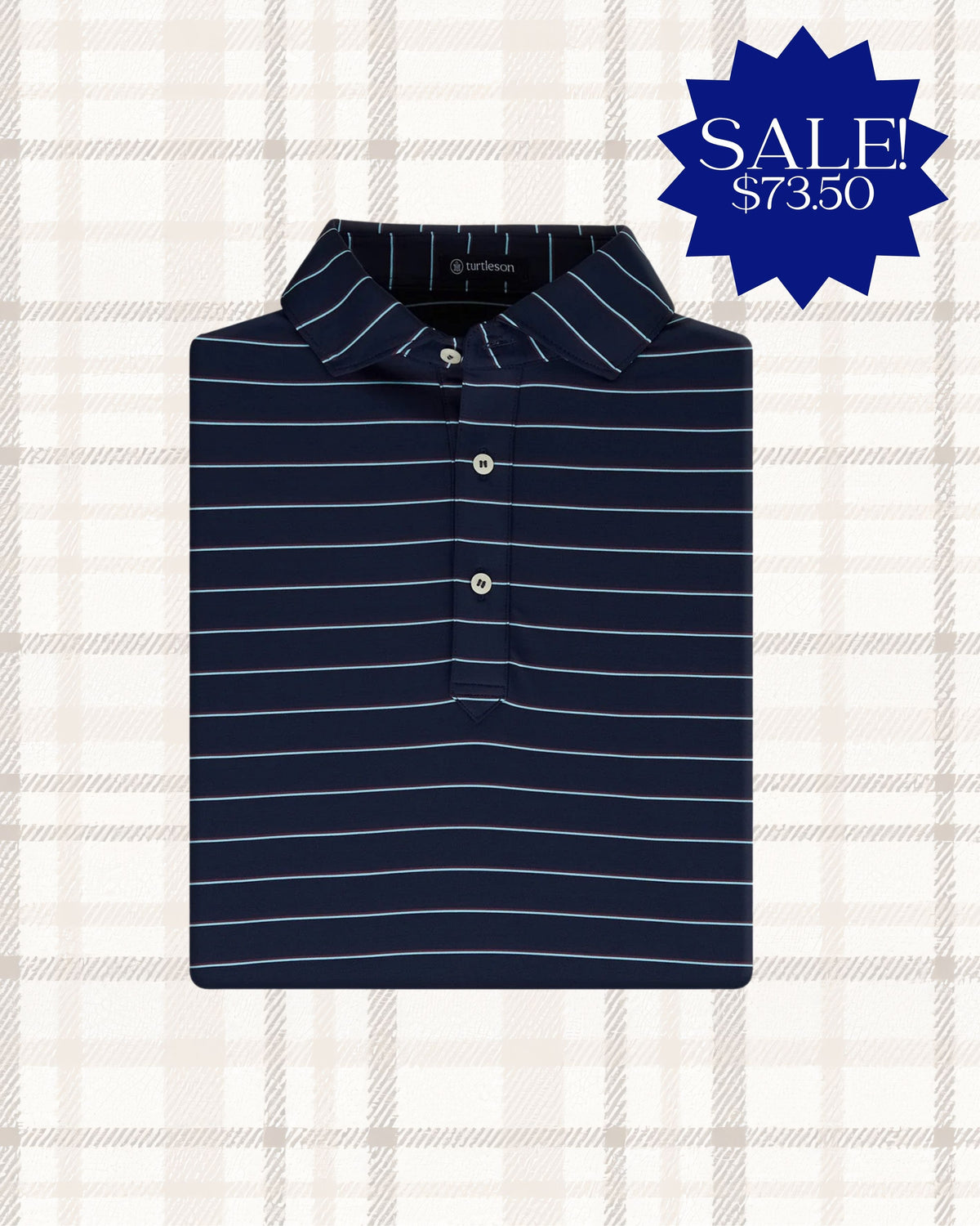 Turtleson | Linus Performance Polo, Admiral/Syrah