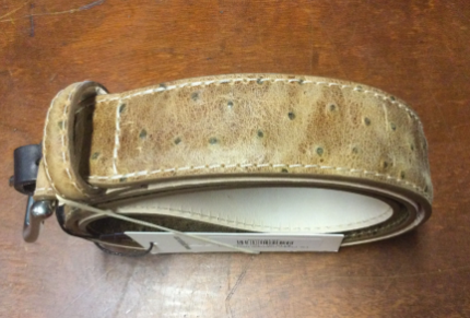 Phelps | Columbia Ostrich Belt Tan