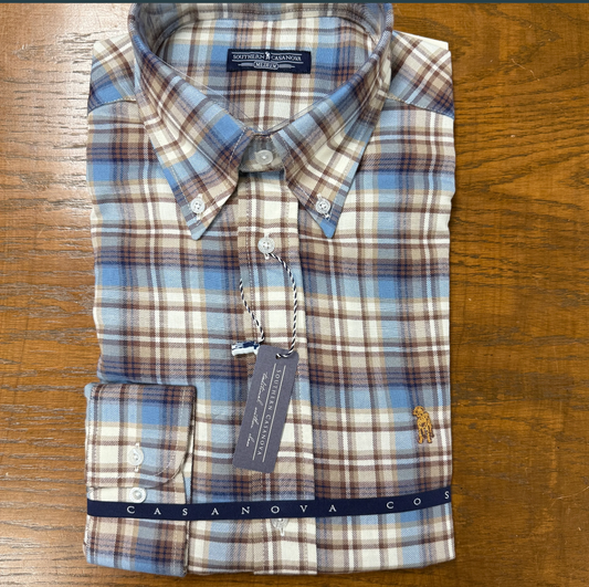 Southern Casanova-Button Down High Noon Plaid
