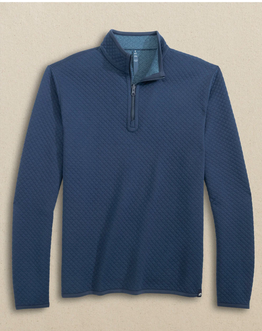 Southern Tide-Oak Island Reversible Quarter Zip ( Dress Blue)
