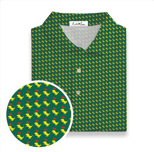 AutiLove Polo | Youth, Yellow T-Rex