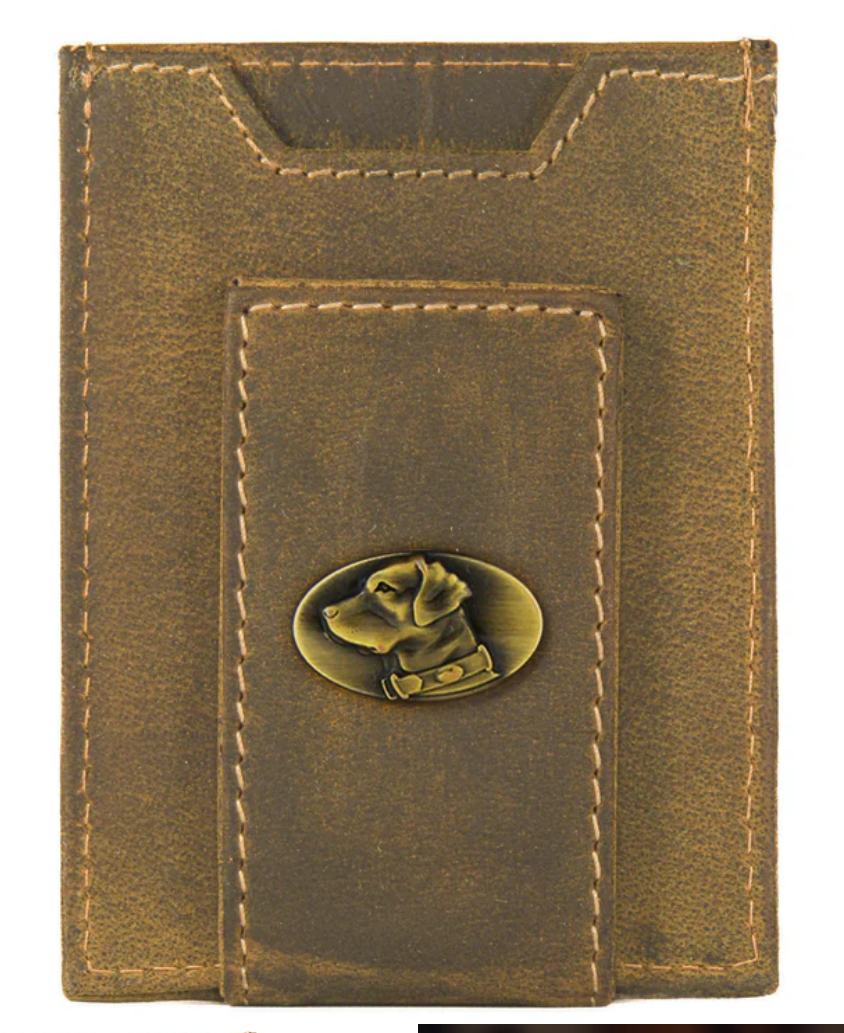 Zep Pro- Leather Brown Money Clip W Lab