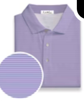 Autilove Polo | Purple, Blue, Pink & White Microstripe