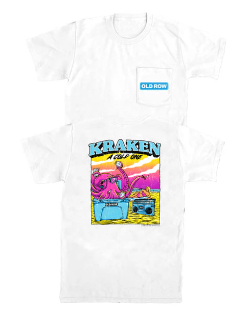 Old Row | Kraken a Cold One Tee, White