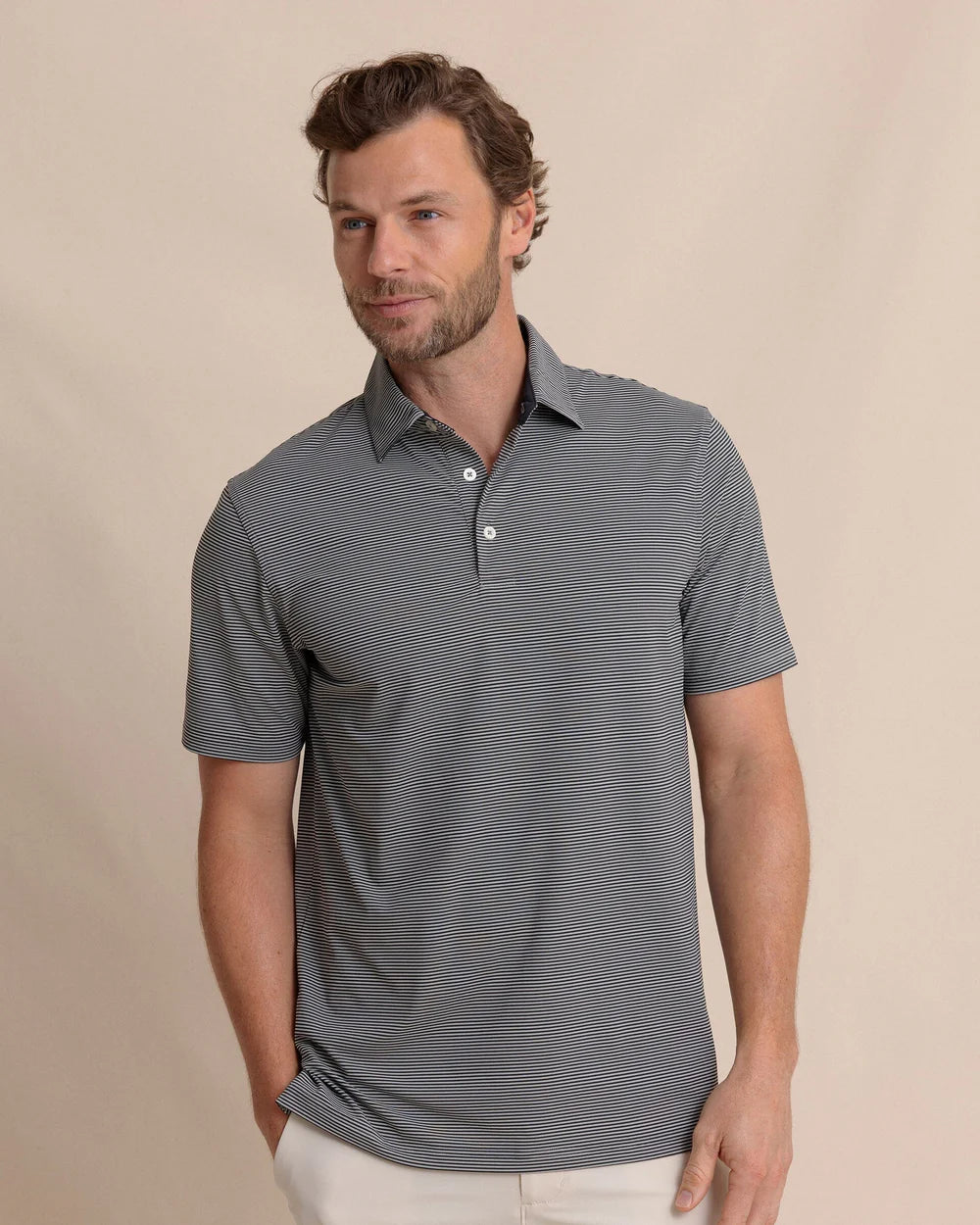 Brrreeze Meadowbrook Stripe Polo | Steel