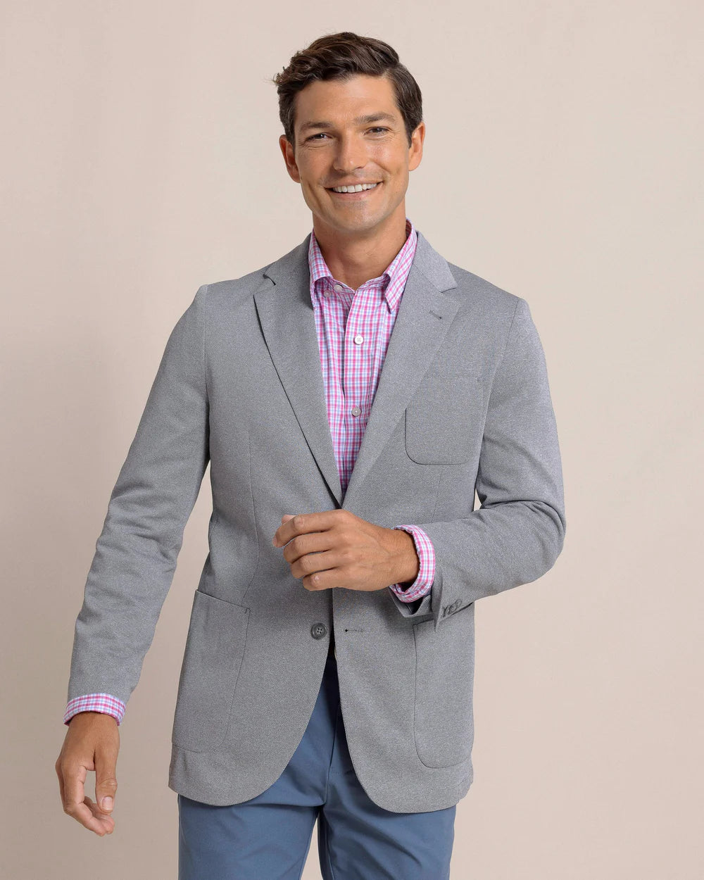 Long Sleeve Charleston Heather Blazer | Heather Steel Grey