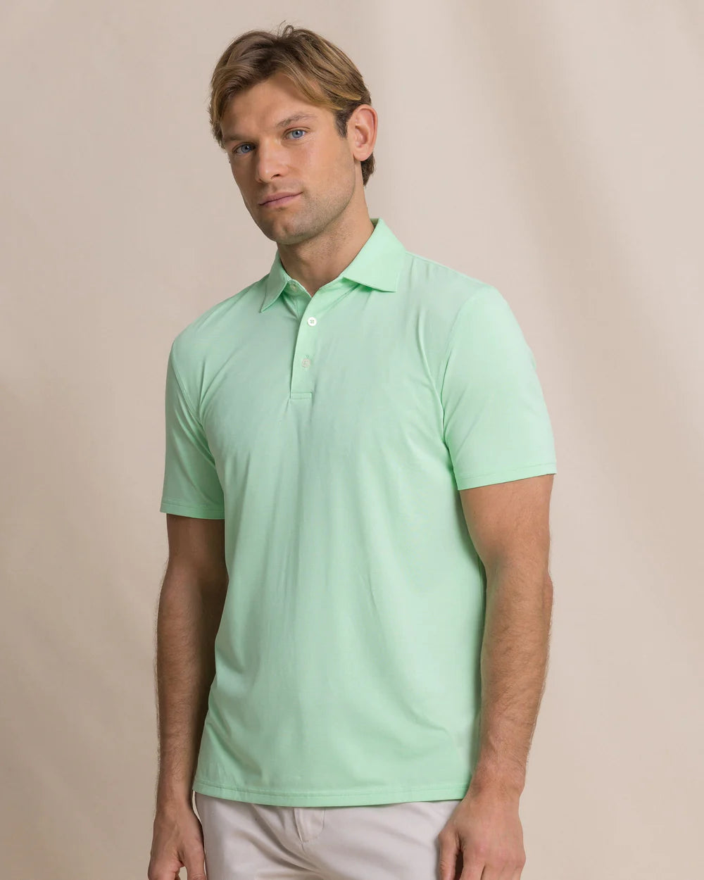 Southern Tide | Coastal Breeze Polo, Heather Green
