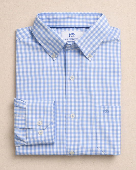 Southern Tide | Gingham Sport Shirt - Ocean Channel Blue