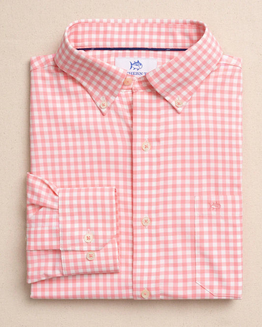 Southern Tide | Gingham Sport Shirt - Sea Pink