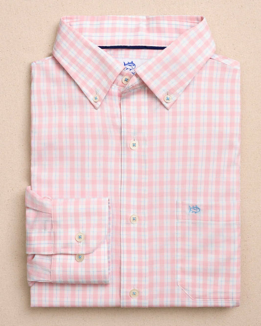 Southern Tide | Plaid Sport Shirt - Orchid Pink